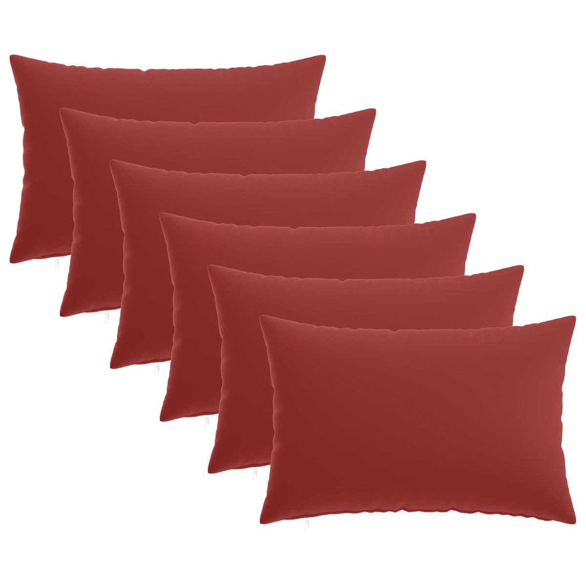 vidaXL Cushion with Pillow HEERLEN 6 pcs Wine Red Polyester