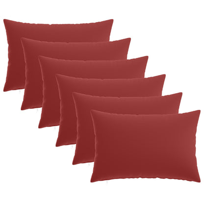 vidaXL Cushion with Pillow HEERLEN 6 pcs Wine Red Polyester