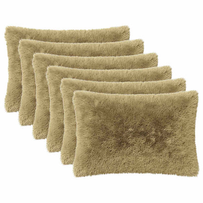 vidaXL Cushion with Pillow HEERLEN 6 pcs Light Grey PV Fleece