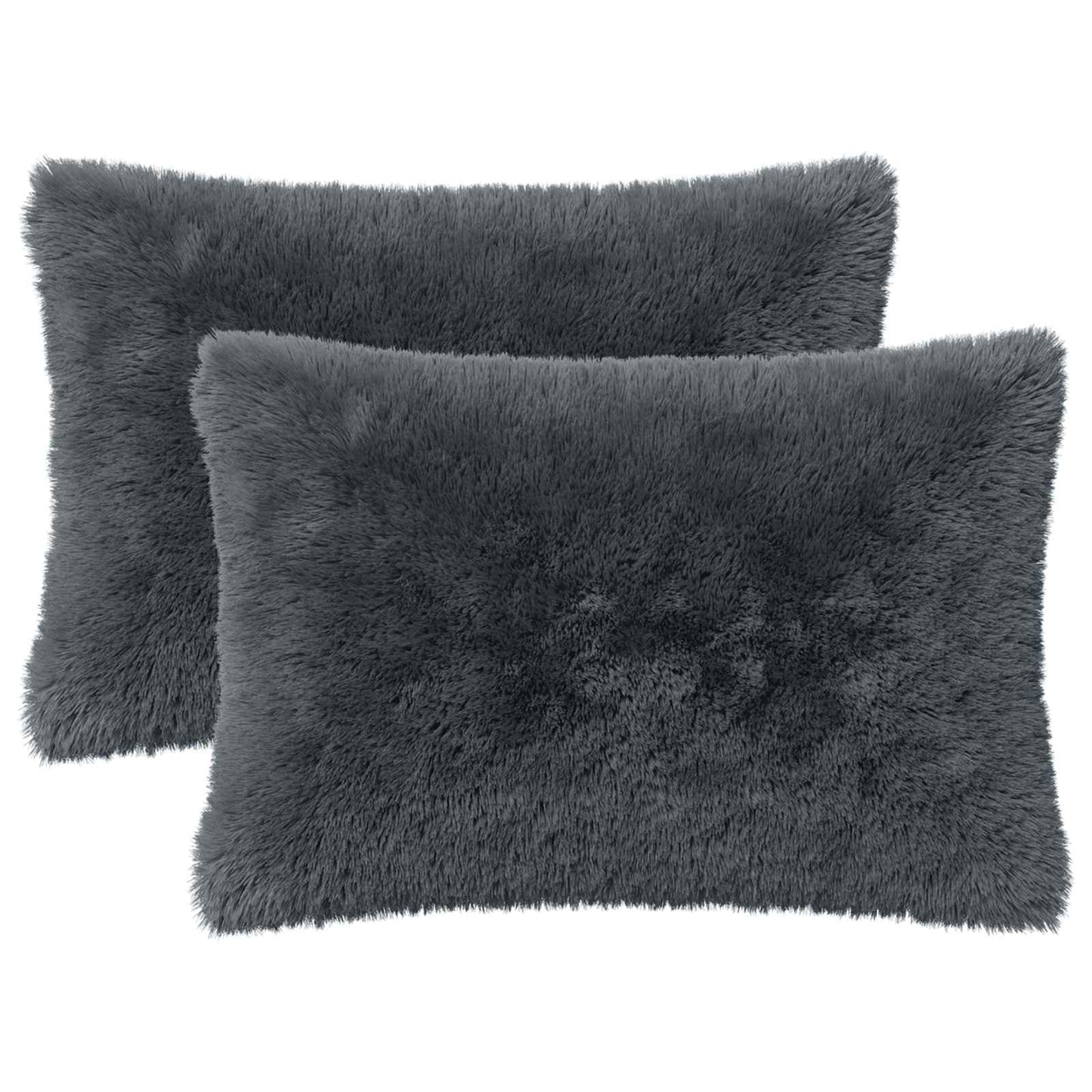 vidaXL Cushion with Pillow HEERLEN 6 pcs Anthracite PV Fleece