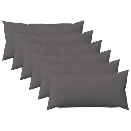 vidaXL Throw Pillow 6 pcs HEERLEN Light Grey 40 x 70 cm Fabric