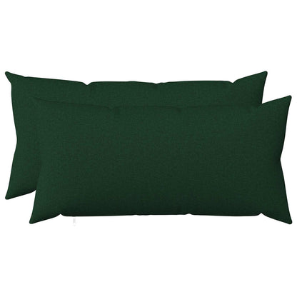 vidaXL Cushion with Pillow HEERLEN 2 pcs Dark Green Fabric