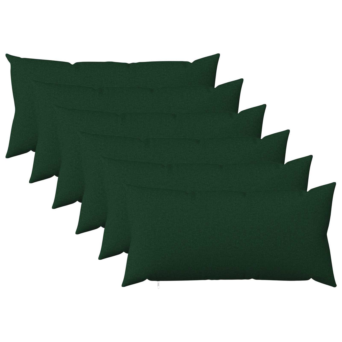 vidaXL Cushion with Pillow HEERLEN 6 pcs Dark Green Fabric
