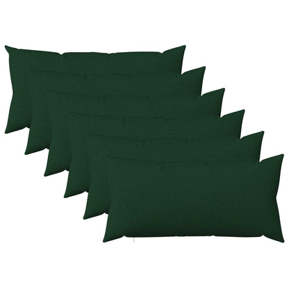 vidaXL Cushion with Pillow HEERLEN 6 pcs Dark Green Fabric