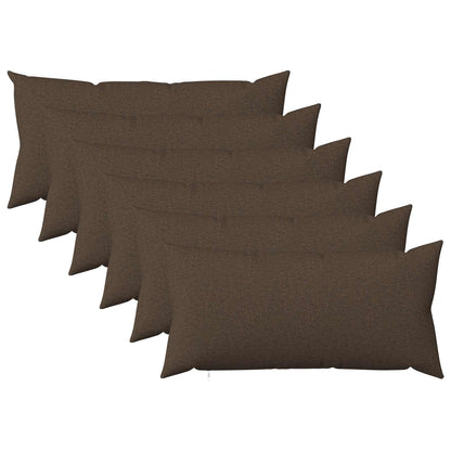 vidaXL Cushion with Pillow HEERLEN 6 pcs Taupe Fabric
