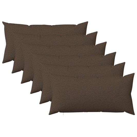 vidaXL Cushion with Pillow HEERLEN 6 pcs Taupe Fabric
