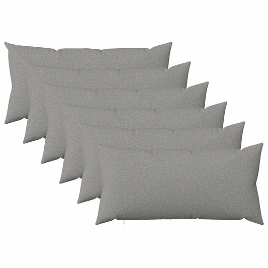 vidaXL Cushion with Pillow HEERLEN 6 pcs Cloud Grey Fabric