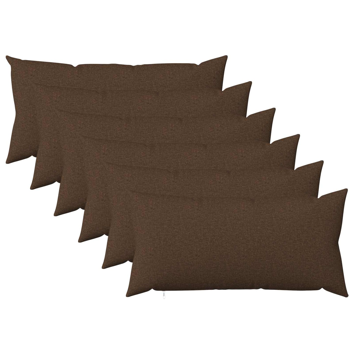vidaXL Cushion with Pillow HEERLEN 6 pcs Brown Fabric