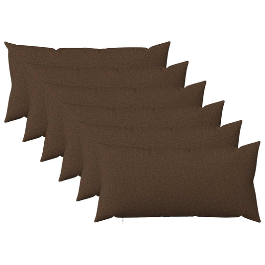 vidaXL Cushion with Pillow HEERLEN 6 pcs Brown Fabric