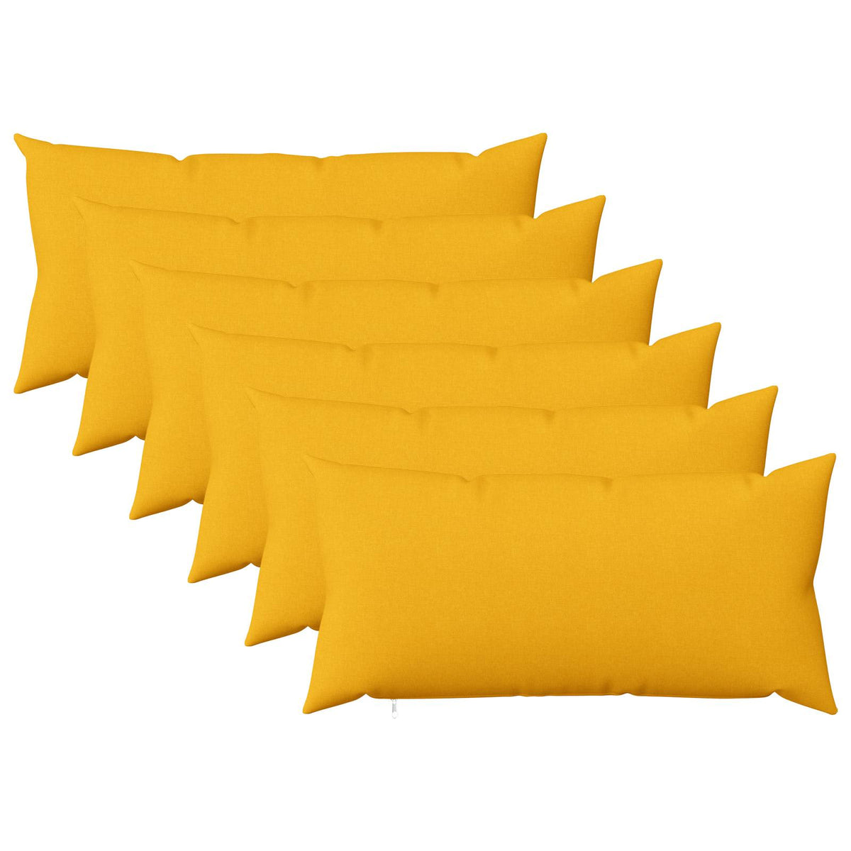 vidaXL Cushion with Pillow HEERLEN 6 pcs Light Yellow Fabric