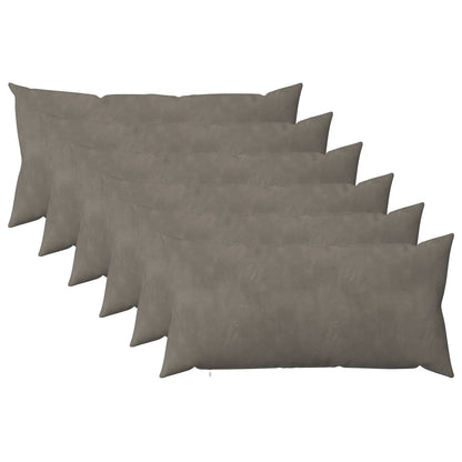 vidaXL Cushion with Pillow HEERLEN 6 pcs Light Grey Velvet