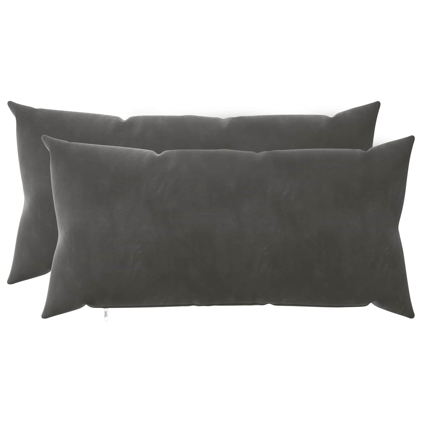 vidaXL Cushion with Pillow HEERLEN 2 pcs Dark Grey Velvet