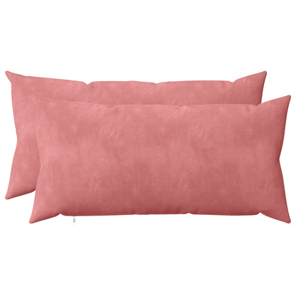 vidaXL Cushion with Pillow HEERLEN 2 pcs Pink Velvet
