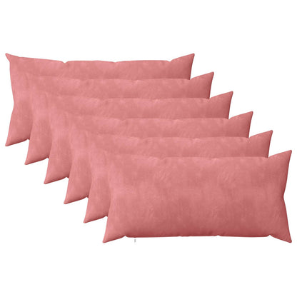 vidaXL Cushion with Pillow HEERLEN 6 pcs Pink Velvet
