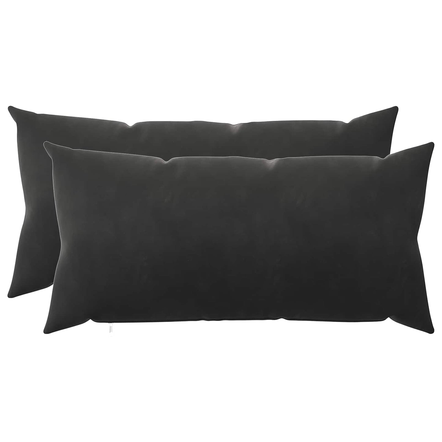 vidaXL Cushion with Pillow HEERLEN 2 pcs Black Velvet