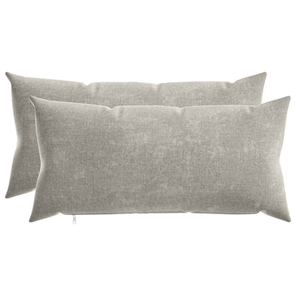 vidaXL Throw Pillow 2 pcs HEERLEN Light Grey 40 x 70 cm