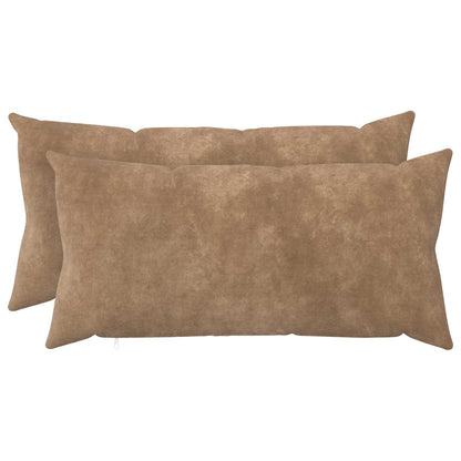 vidaXL Cushion with Pillow HEERLEN 2 pcs Taupe Microfiber Fleece
