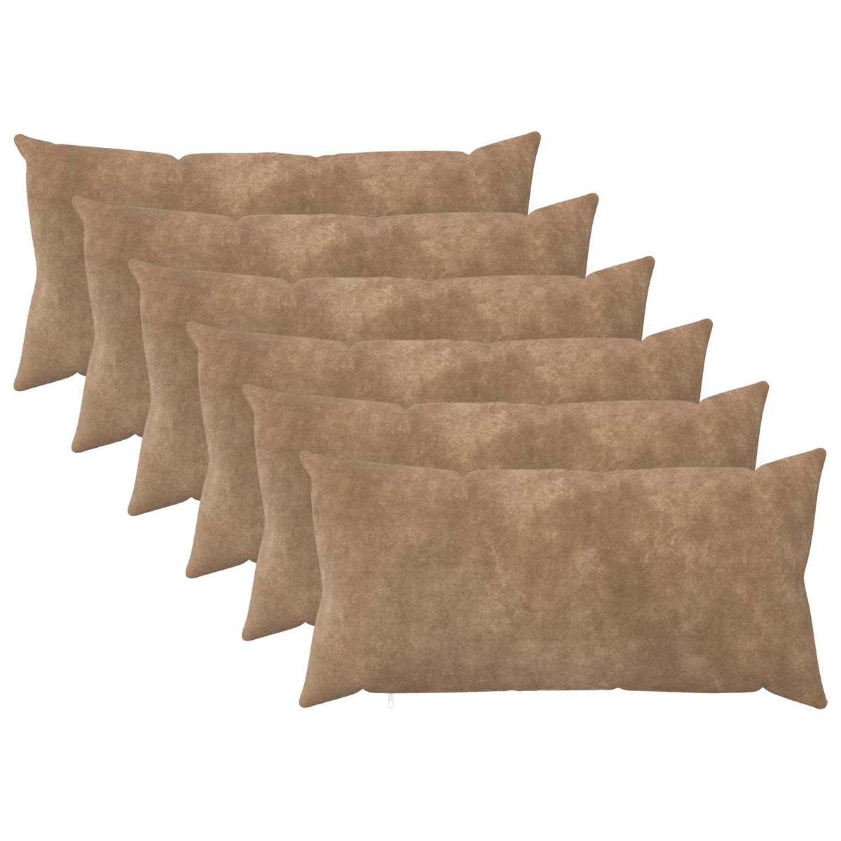 vidaXL Cushion with Pillow HEERLEN 6 pcs Taupe Microfiber Fleece