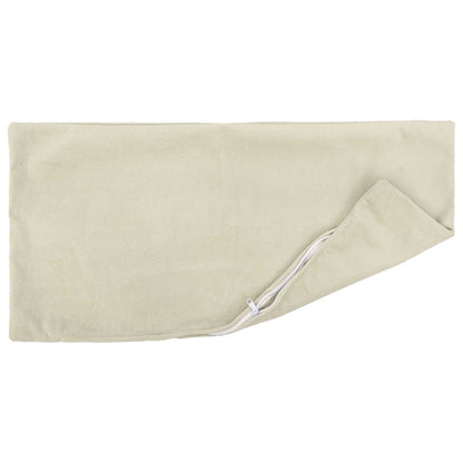 vidaXL Cushion with Pillow HEERLEN 2 pcs Cream Microfiber Fleece