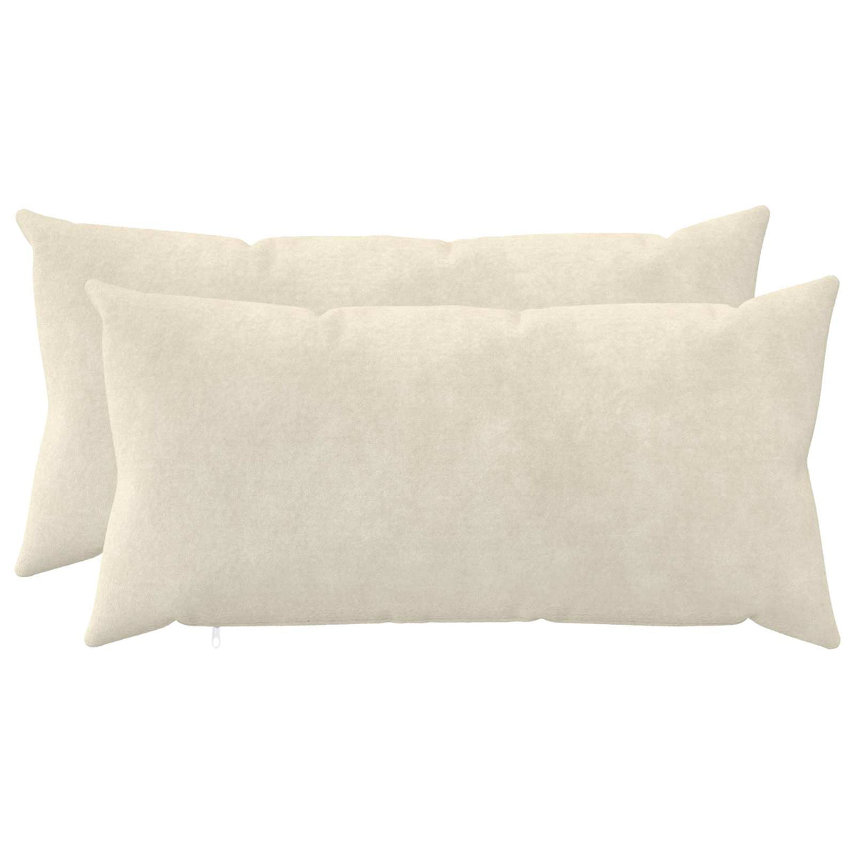 vidaXL Cushion with Pillow HEERLEN 2 pcs Cream Microfiber Fleece