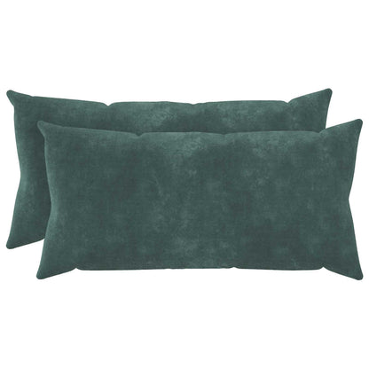 vidaXL Cushion with Pillow HEERLEN 2 pcs Sea Blue Microfiber Fleece