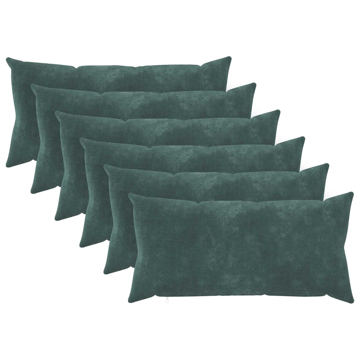 vidaXL Cushion with Pillow HEERLEN 6 pcs Sea Blue Microfiber Fleece