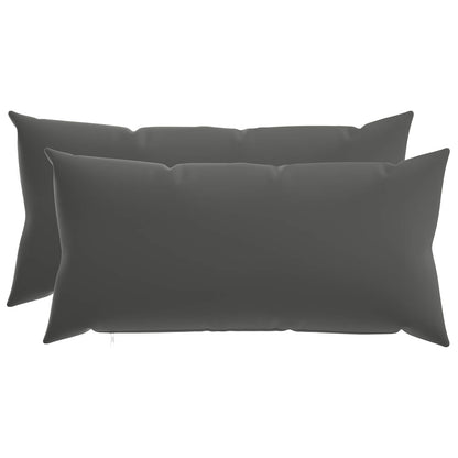 vidaXL Cushion with Pillow HEERLEN 2 pcs Anthracite Polyester