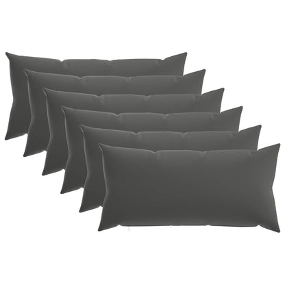vidaXL Cushion with Pillow HEERLEN 6 pcs Anthracite Polyester
