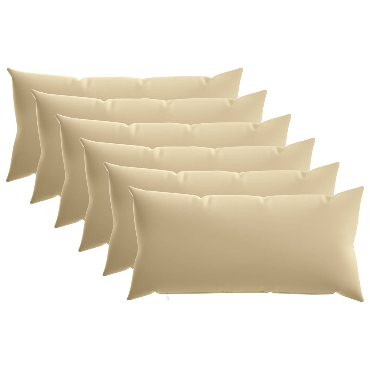 vidaXL Cushion with Pillow HEERLEN 6 pcs Beige Polyester