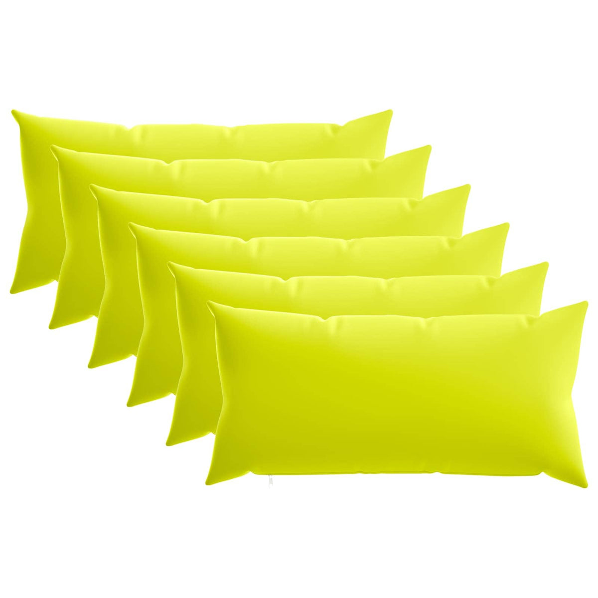 vidaXL Cushion with Pillow HEERLEN 6 pcs Bright Green Polyester