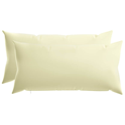 vidaXL Cushion with Pillow HEERLEN 2 pcs Cream Polyester