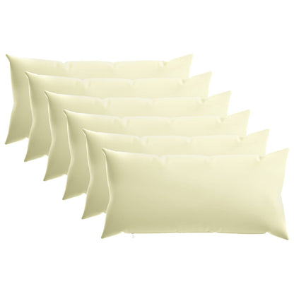 vidaXL Cushion with Pillow HEERLEN 6 pcs Cream Polyester