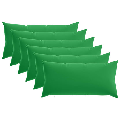 vidaXL Cushion with Pillow HEERLEN 6 pcs Green Polyester