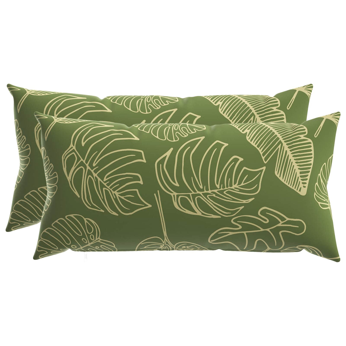 vidaXL Cushion with Pillow HEERLEN 2 pcs Leaf Design Polyester