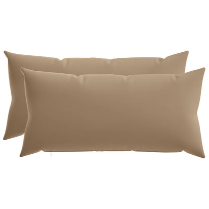 vidaXL Cushion with Pillow HEERLEN 2 pcs Taupe Polyester