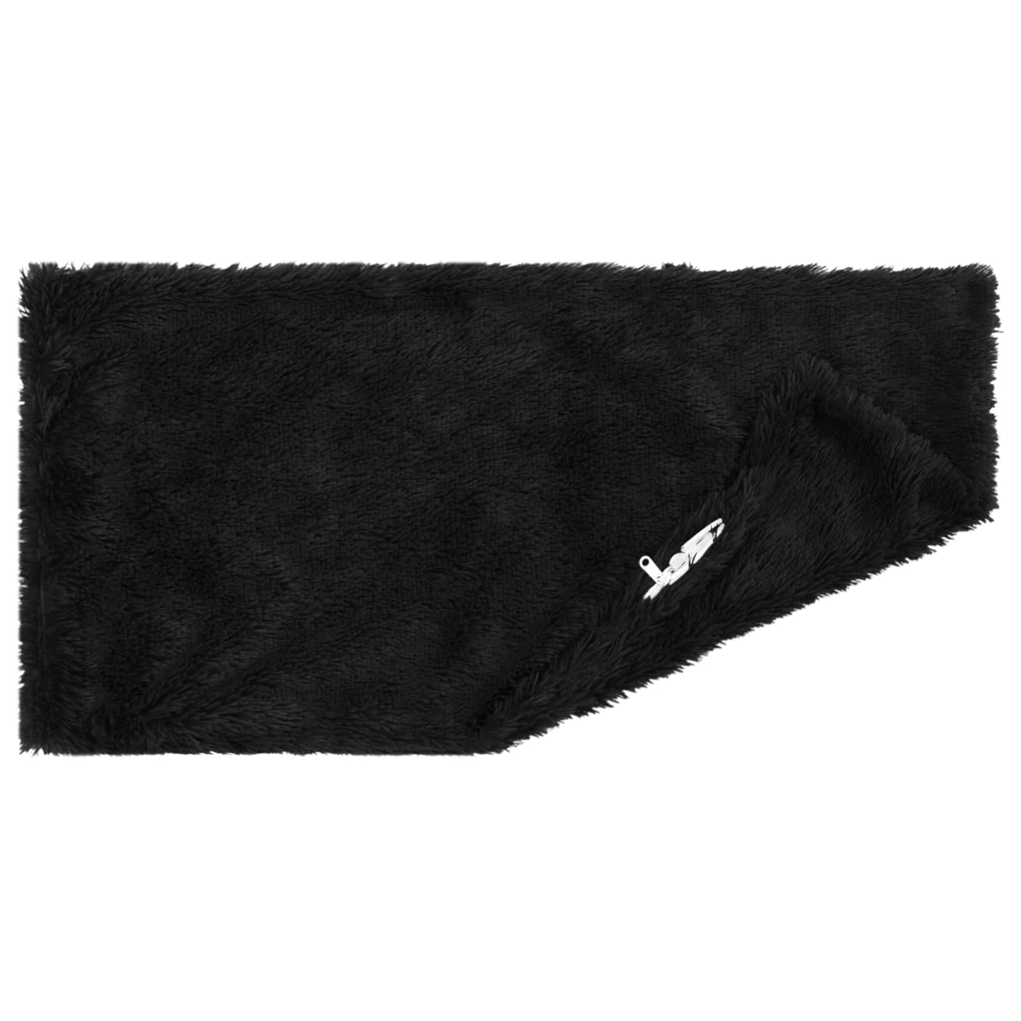 vidaXL Cushion with Pillow HEERLEN 6 pcs Black PV Fleece