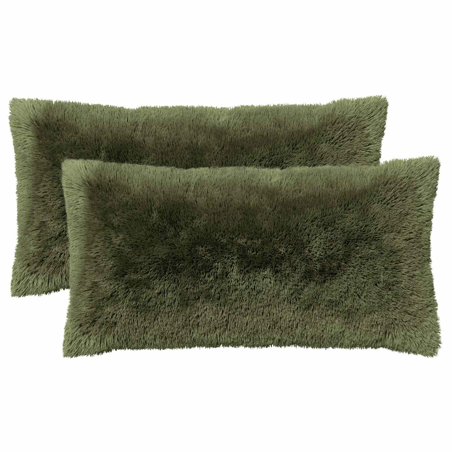 vidaXL Cushion with Pillow HEERLEN 2 pcs Green PV Fleece