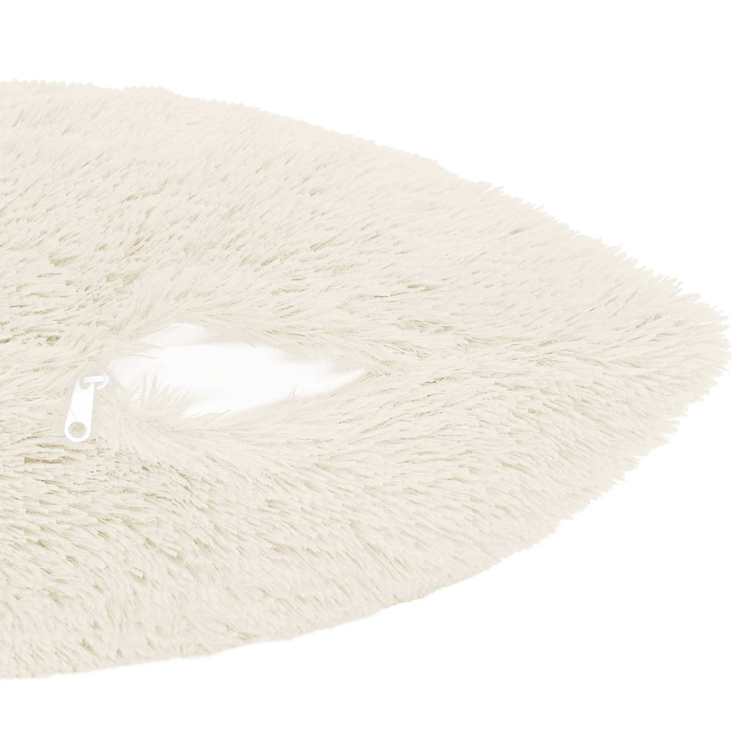 vidaXL Cushion with Pillow HEERLEN 6 pcs White PV Fleece