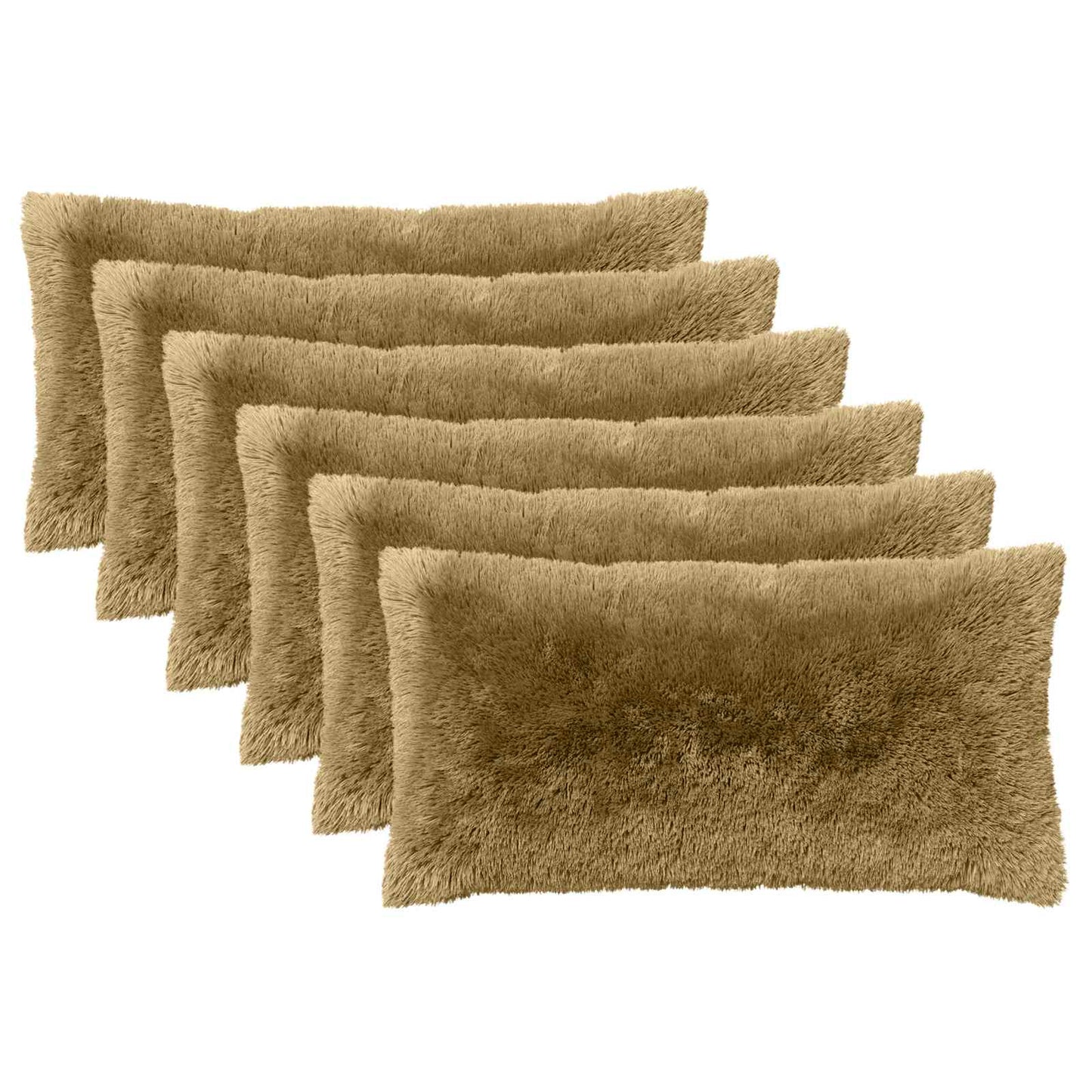 vidaXL Cushion with Pillow HEERLEN 6 pcs Light Grey PV Fleece