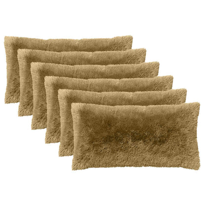 vidaXL Cushion with Pillow HEERLEN 6 pcs Light Grey PV Fleece