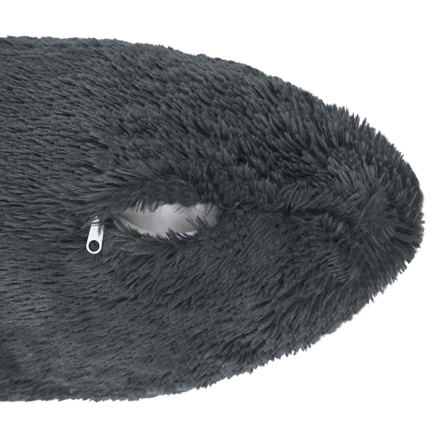 vidaXL Cushion with Pillow HEERLEN 2 pcs Anthracite PV Fleece