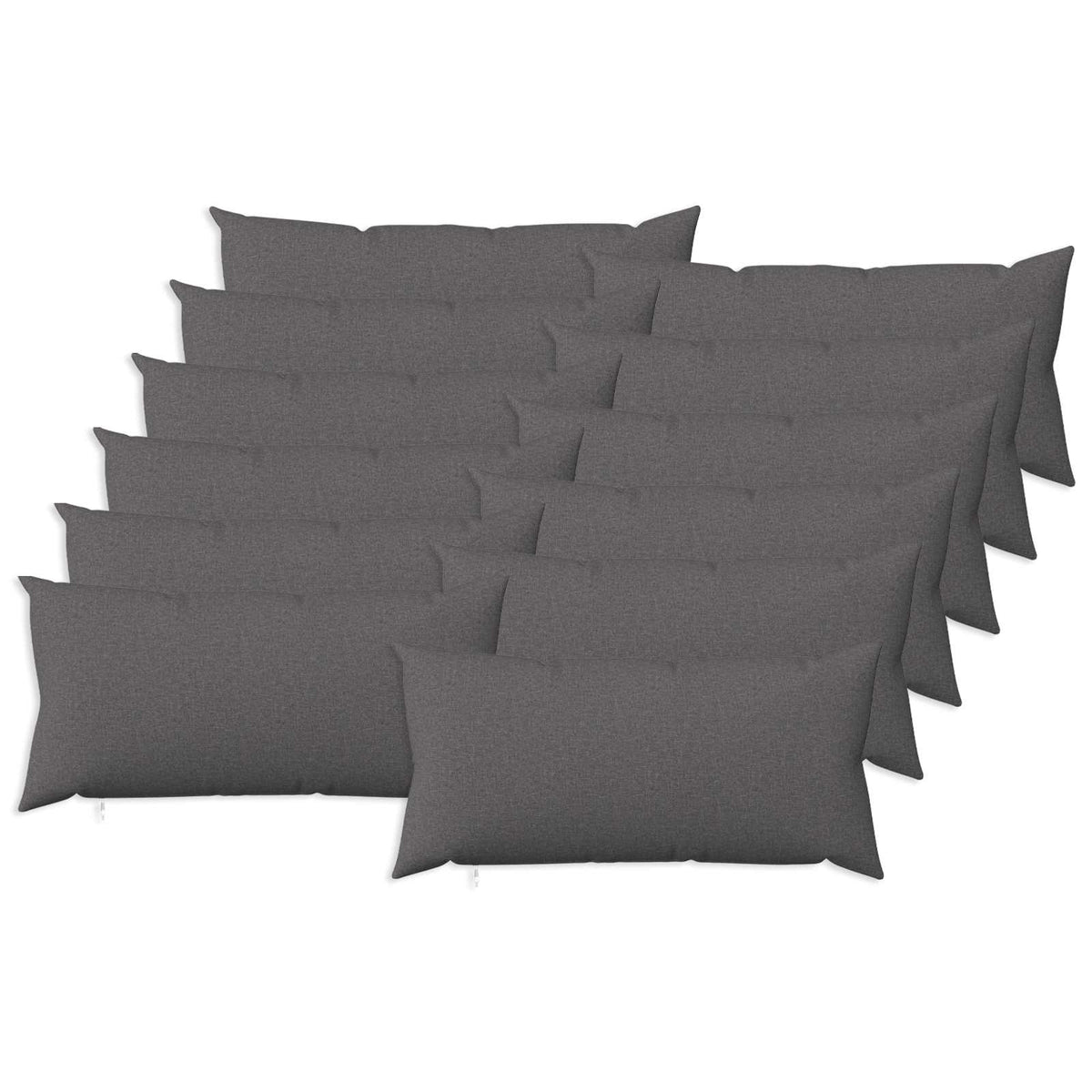vidaXL Cushion with Pillow HEERLEN 12 pcs Light Grey Fabric