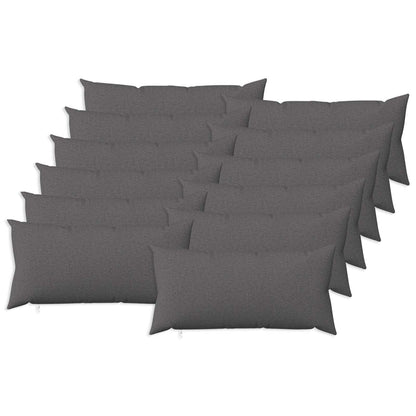 vidaXL Cushion with Pillow HEERLEN 12 pcs Light Grey Fabric