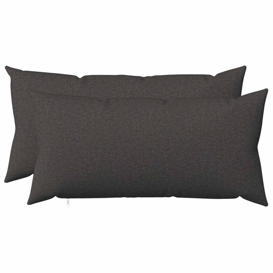 vidaXL Cushion with Pillow HEERLEN 2 pcs Dark Grey Fabric