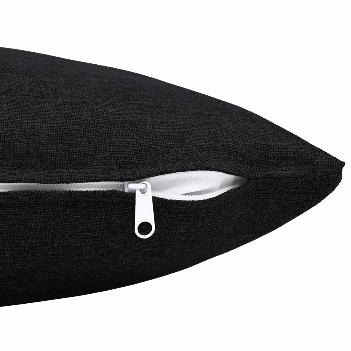 vidaXL Cushion with Pillow HEERLEN 2 pcs Black Fabric