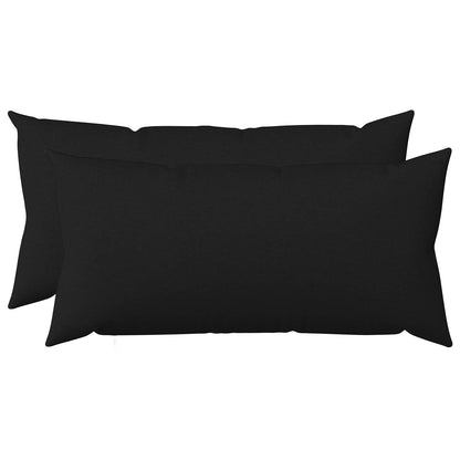 vidaXL Cushion with Pillow HEERLEN 2 pcs Black Fabric