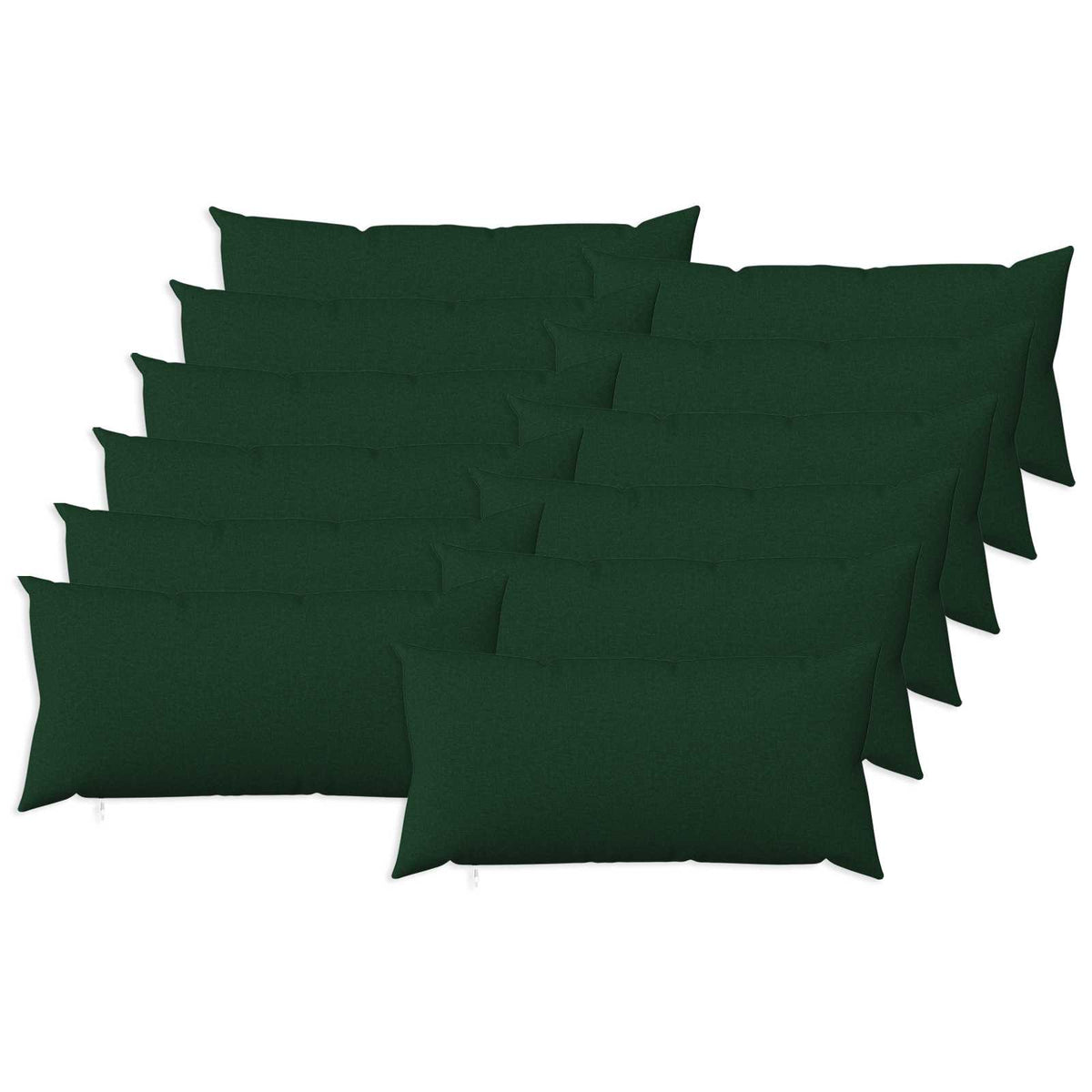 vidaXL Cushion with Pillow HEERLEN 12 pcs Dark Green Fabric
