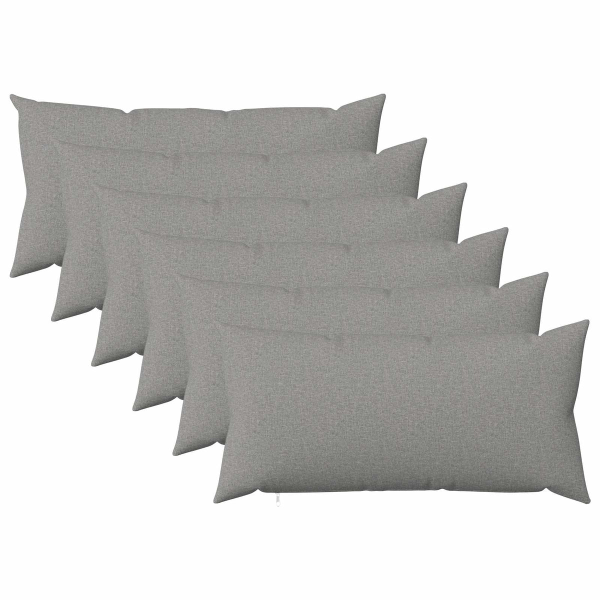 vidaXL Cushion with Pillow HEERLEN 6 pcs Cloud Grey Fabric
