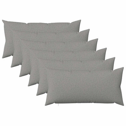 vidaXL Cushion with Pillow HEERLEN 6 pcs Cloud Grey Fabric