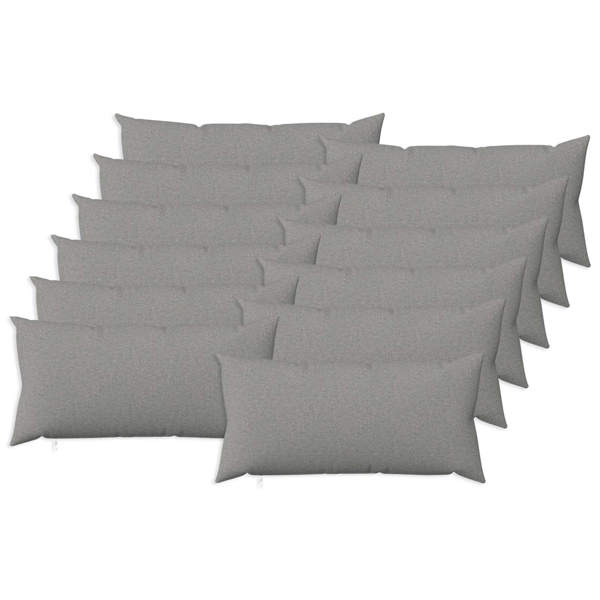 vidaXL Cushion with Pillow HEERLEN 12 pcs Cloud Grey Fabric